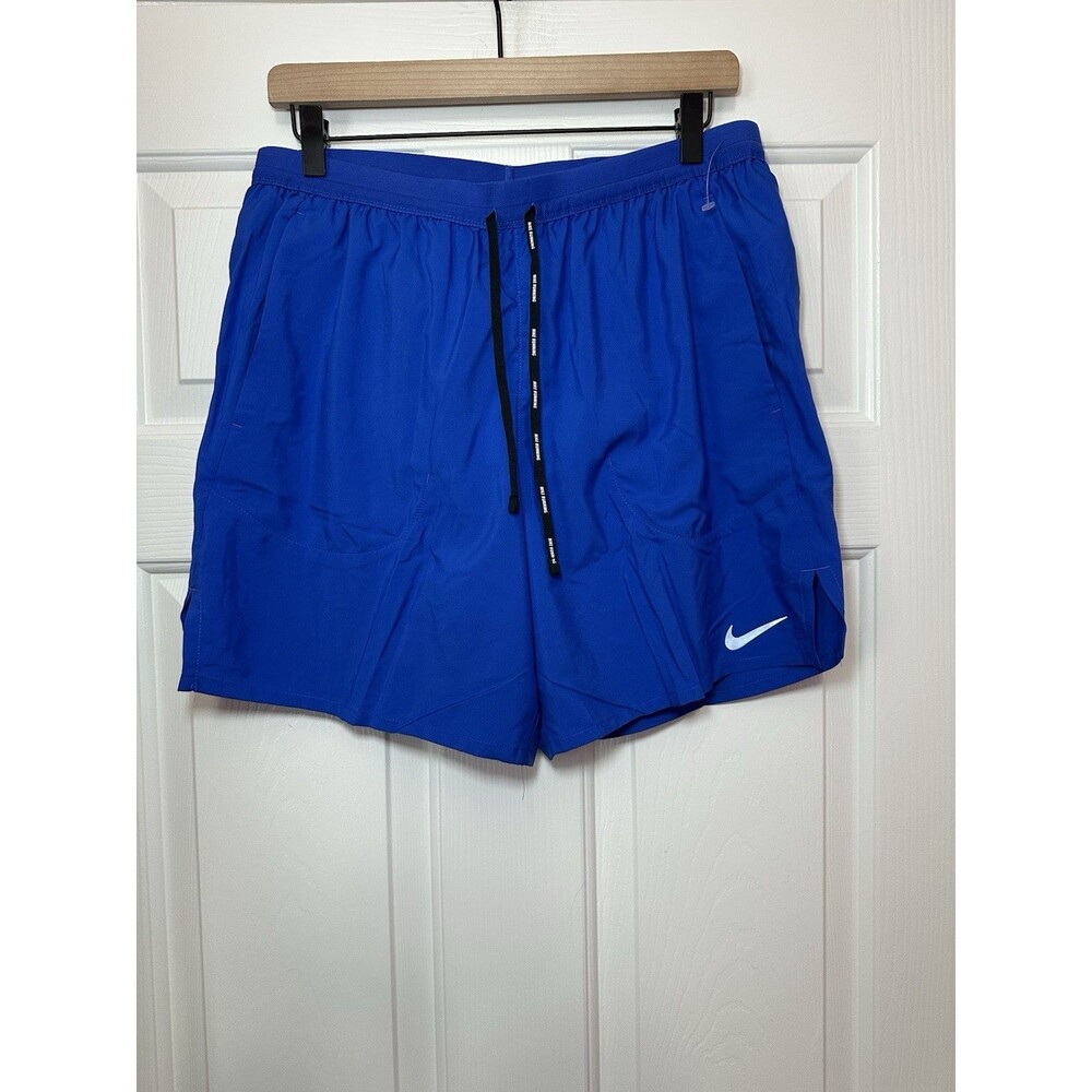 Size L Nike Shorts Men Royal Blue Flex Stride Running 7" Dri Fit Brief Lined NEW